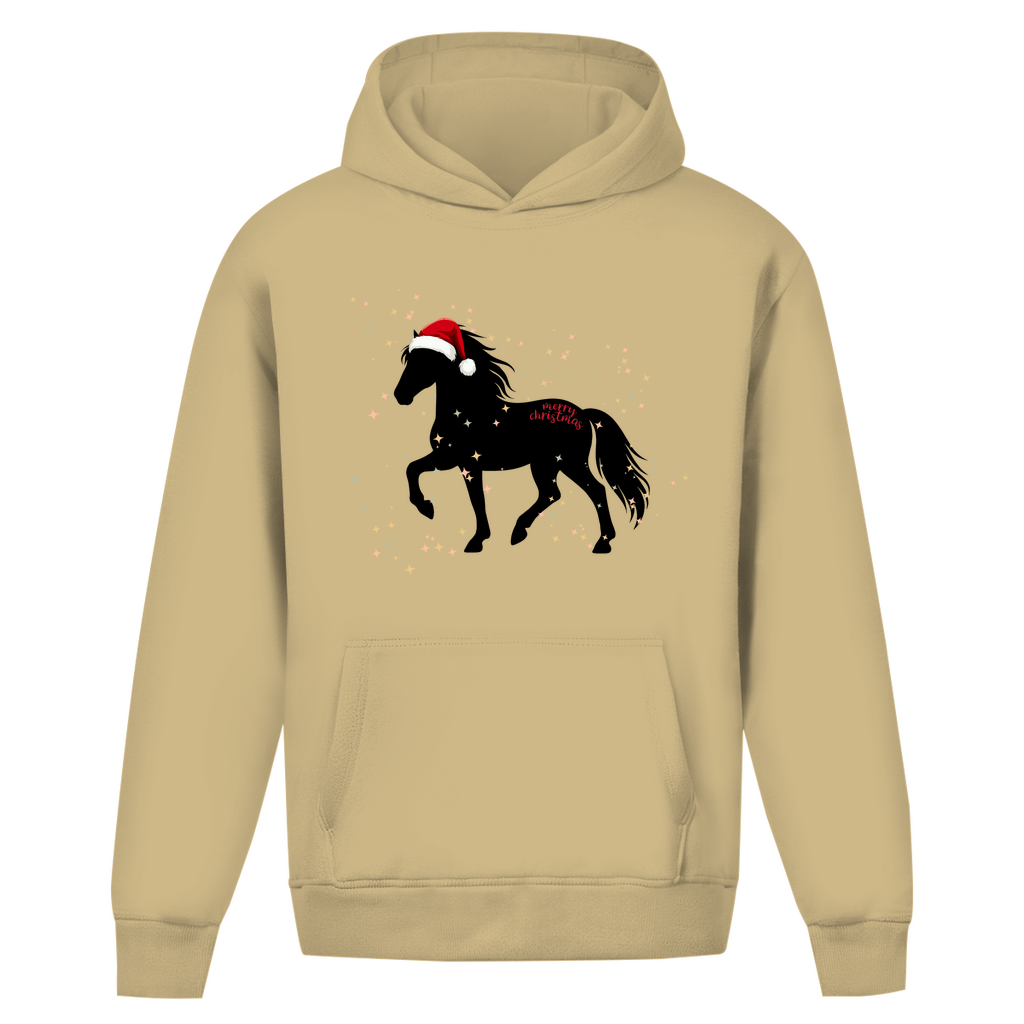 Oversize Islandpferde Hoodie ohne Kordel - Islandpferde Weihnachten