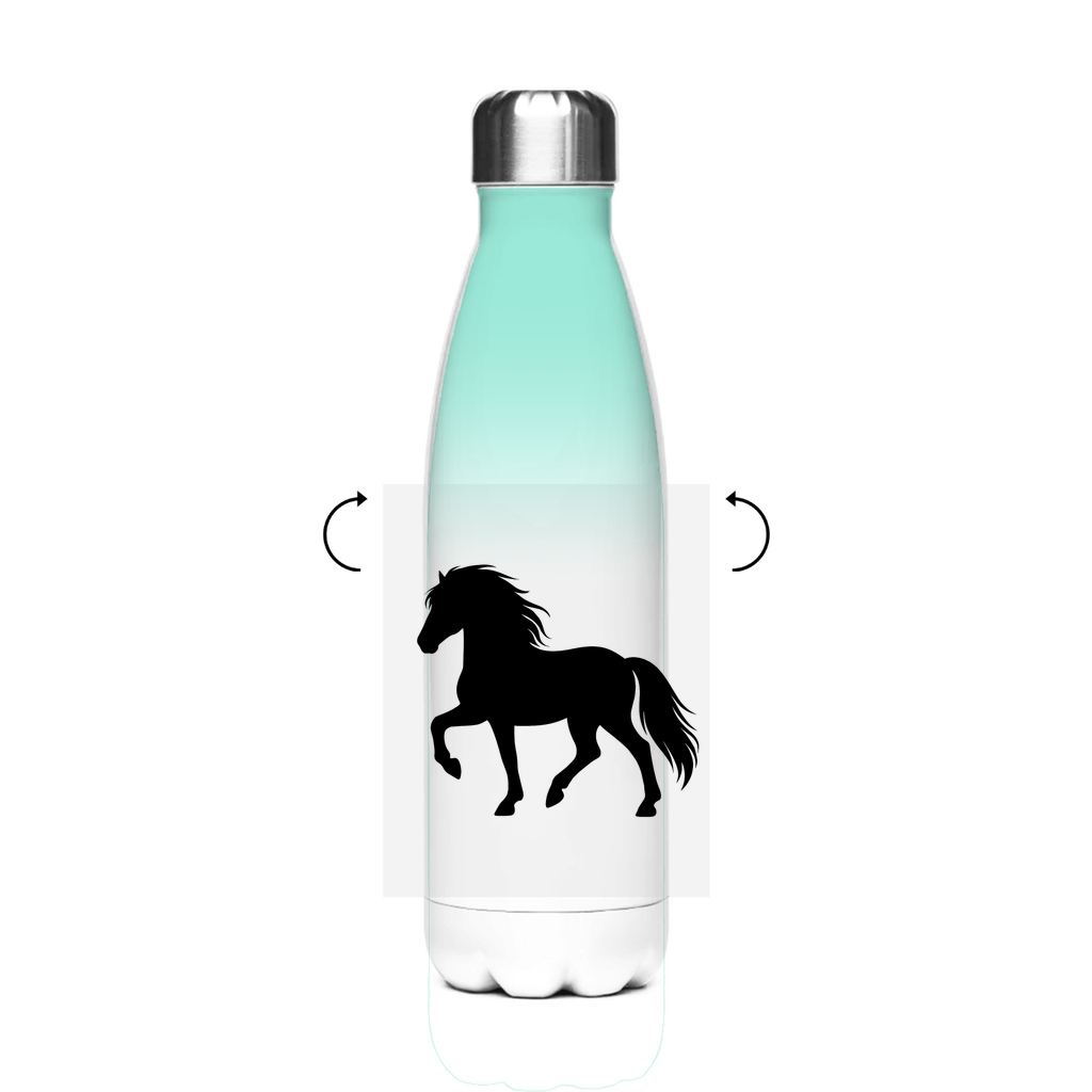 Edelstahl-Thermoflasche Islandpferd Tölt (personalisierbar)