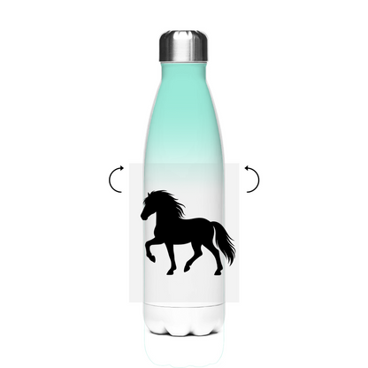 Edelstahl-Thermoflasche Islandpferd Tölt (personalisierbar)