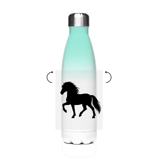 Edelstahl-Thermoflasche Islandpferd Tölt (personalisierbar)