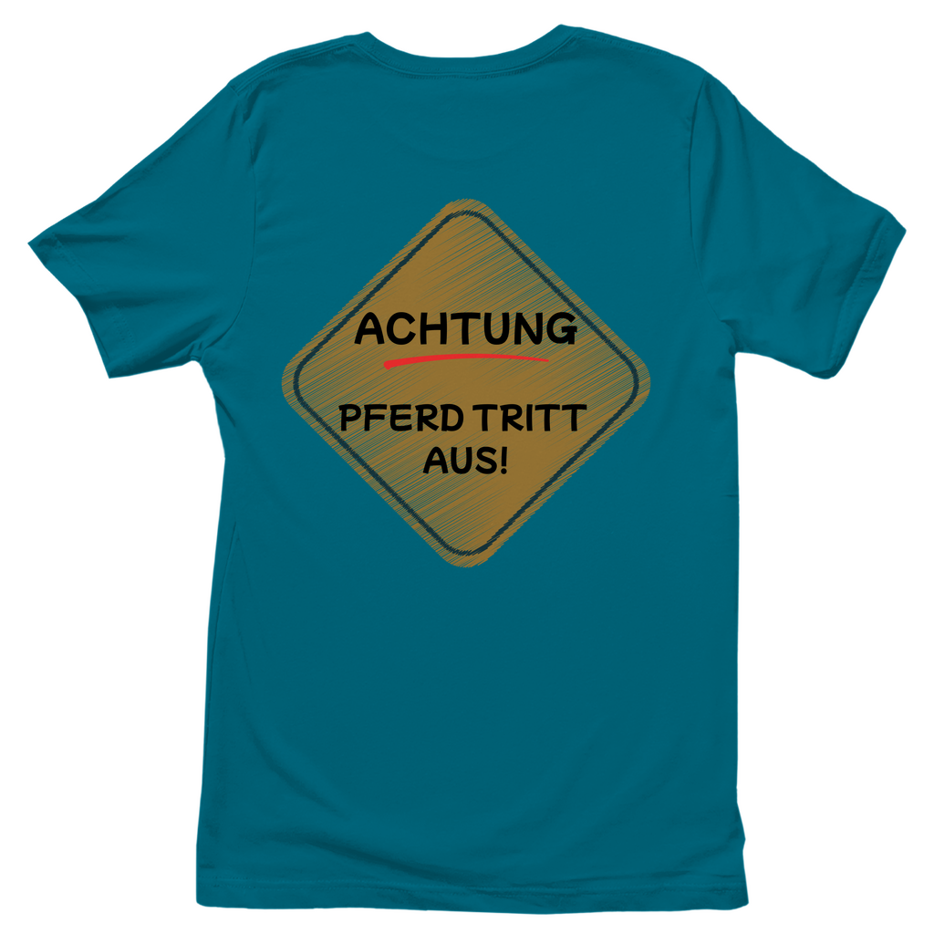 Hobby Horsing / Reiter Junge Damen T-Shirt "Pferd tritt aus"