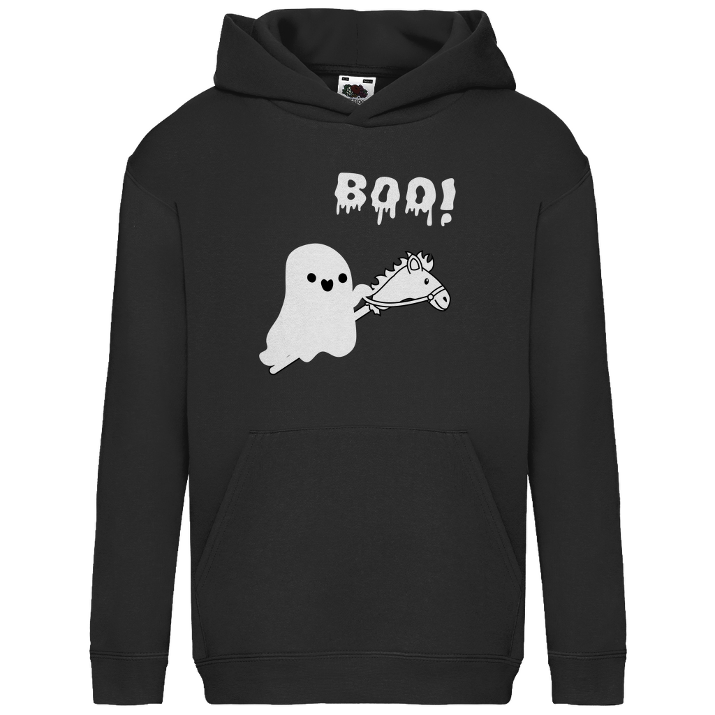 Halloween Hobby Horse Kids Hoodie BOO