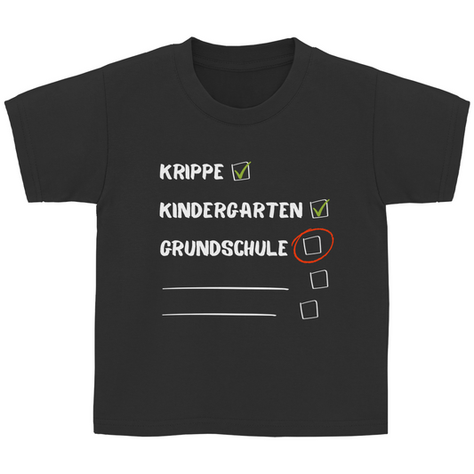 Kinder T-Shirt zur Einschulung -  CHECKBOX GRUNDSCHULE