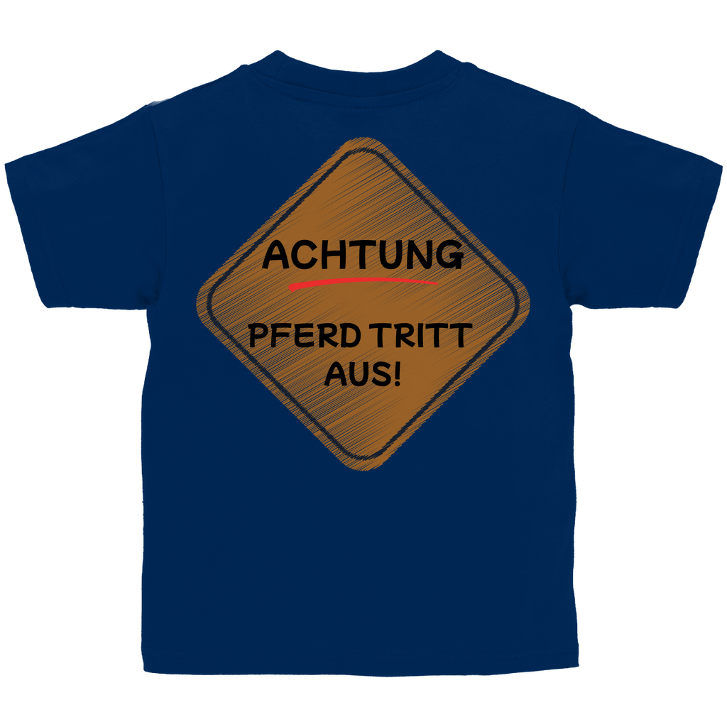 Hobby Horse / Reiter Kinder T-Shirt "Pferd tritt aus"