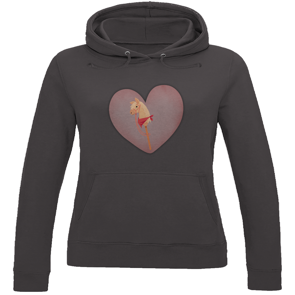 Damen Hoodie Hobby Horse HERZ