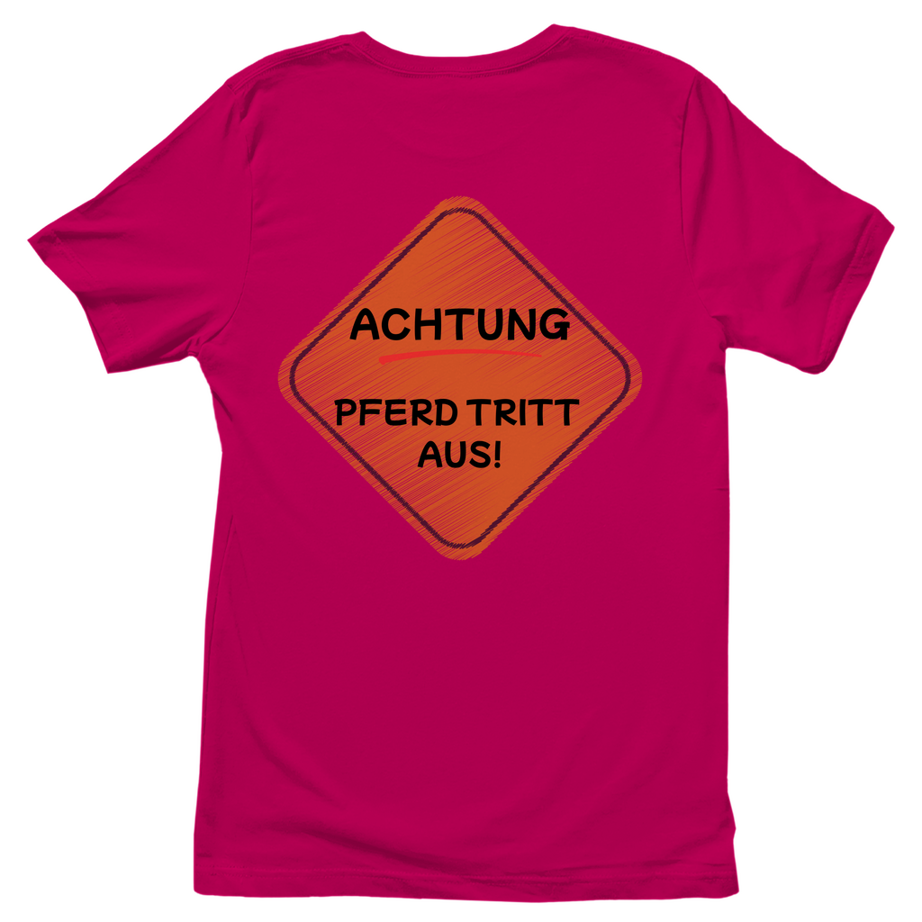 Hobby Horsing / Reiter Junge Damen T-Shirt "Pferd tritt aus"