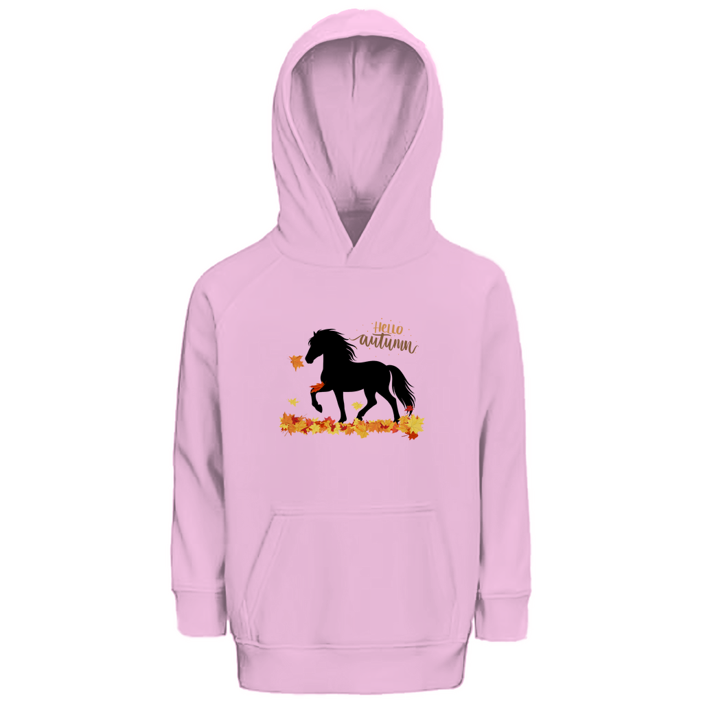 Kinder Bio Hoodie Islandpferde Herbst