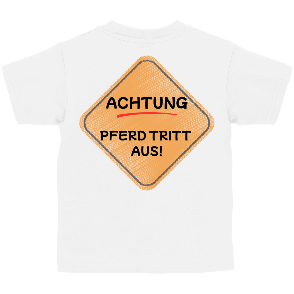 Hobby Horse / Reiter Kinder T-Shirt "Pferd tritt aus"
