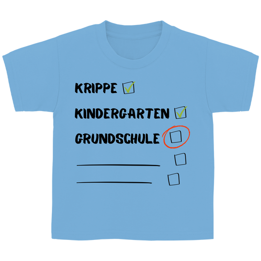 Kinder T-Shirt zur Einschulung -  CHECKBOX GRUNDSCHULE