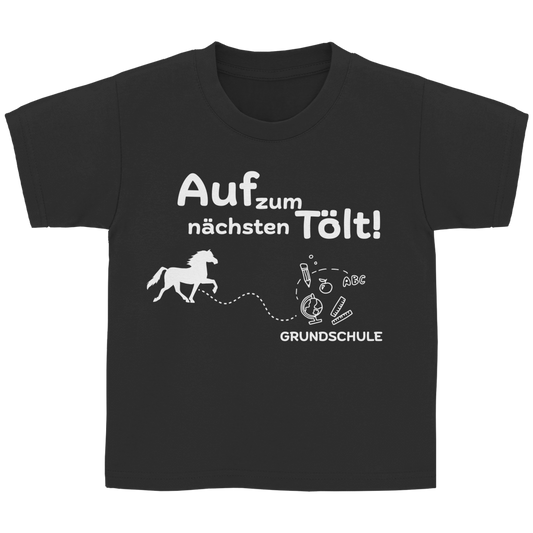 Kinder T-Shirt zur Einschulung -  Islandpferde NÄCHSTER TÖLT Grundschule