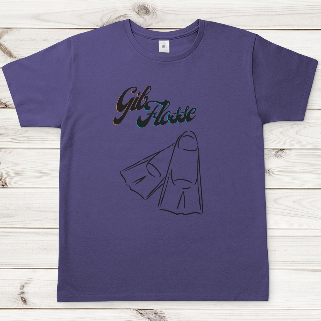 T-Shirt für alle Schwimmer und Schwimmbad-Fans - GIB FLOSSE