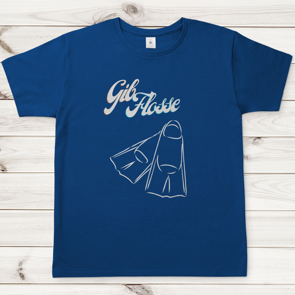 T-Shirt für alle Schwimmer und Schwimmbad-Fans - GIB FLOSSE