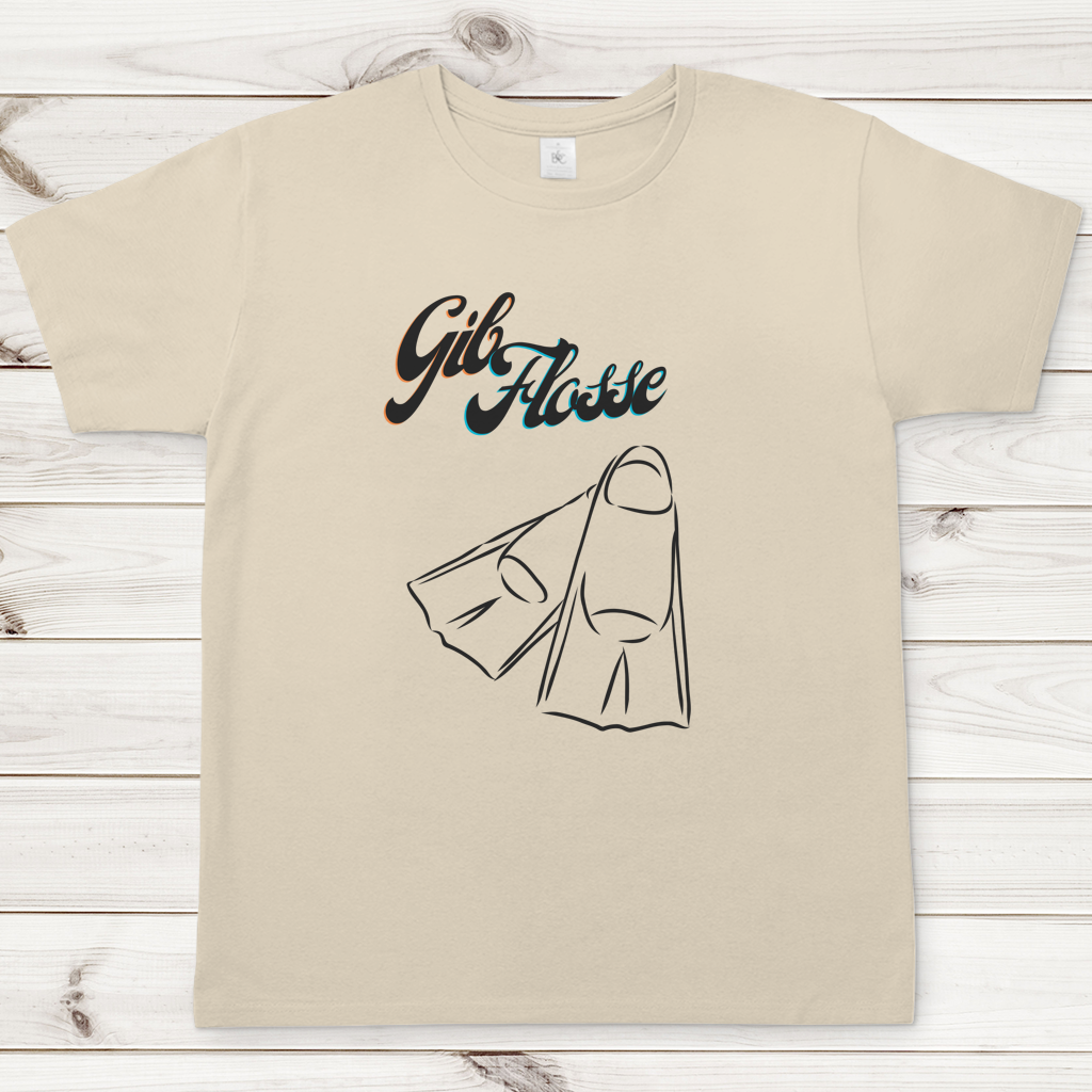 T-Shirt für alle Schwimmer und Schwimmbad-Fans - GIB FLOSSE