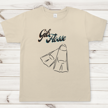 T-Shirt für alle Schwimmer und Schwimmbad-Fans - GIB FLOSSE