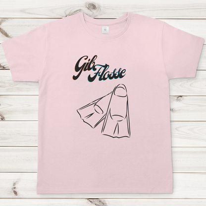 T-Shirt für alle Schwimmer und Schwimmbad-Fans - GIB FLOSSE