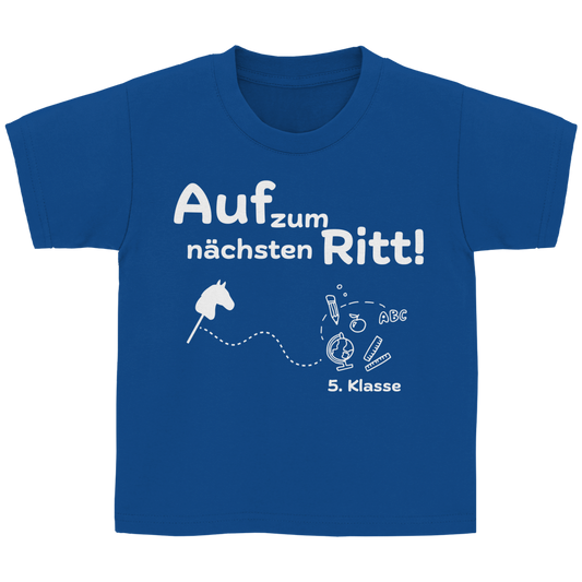 Kinder  T-Shirt zur Umschulung Hobby Horsing - NÄCHSTER RITT 5.Klasse