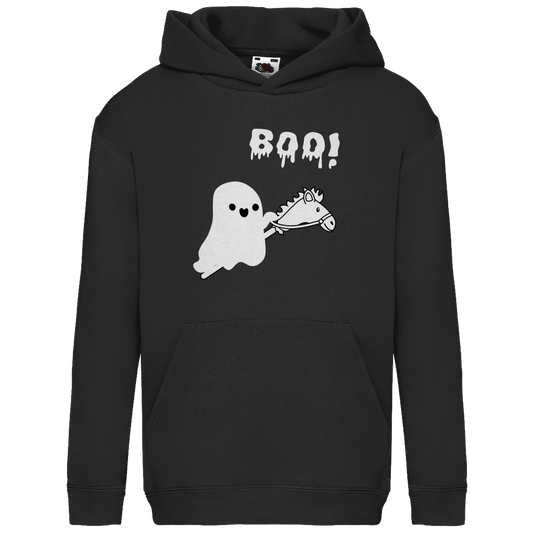 Halloween Hobby Horse Kids Hoodie BOO