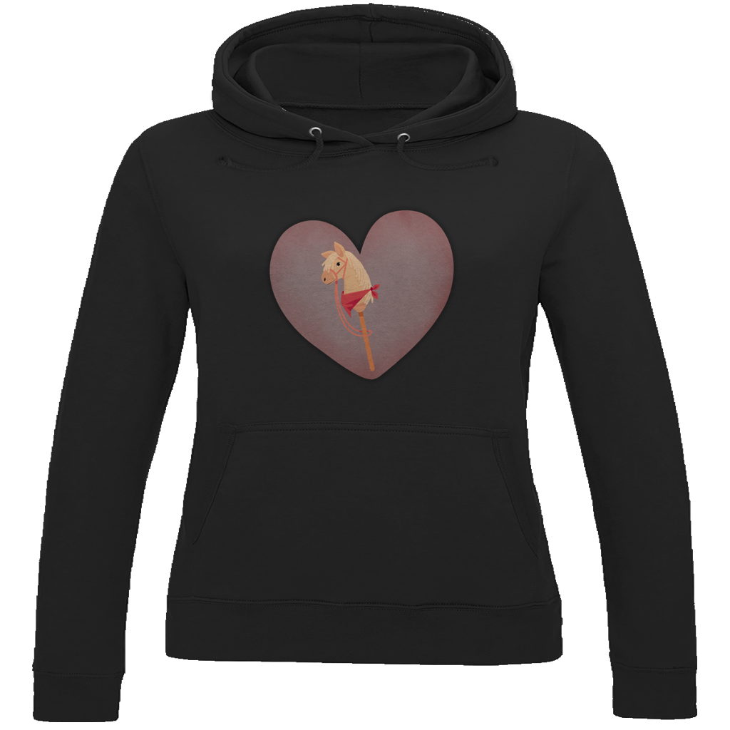 Damen Hoodie Hobby Horse HERZ