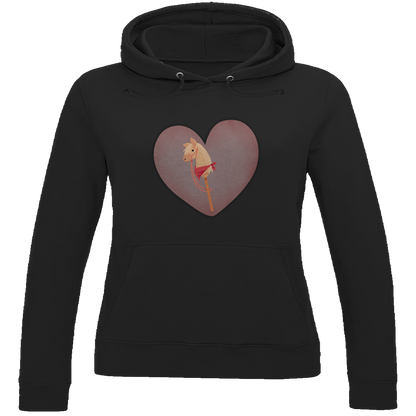 Damen Hoodie Hobby Horse HERZ
