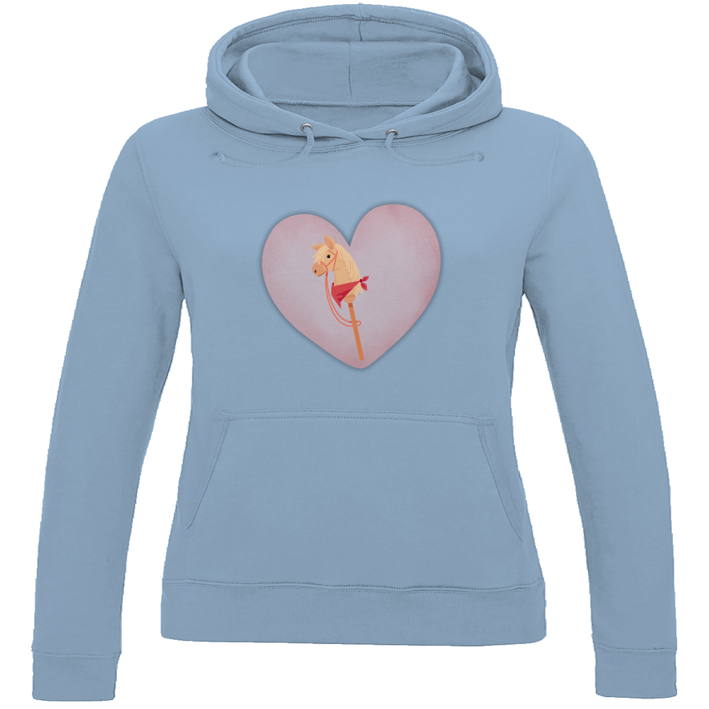 Damen Hoodie Hobby Horse HERZ