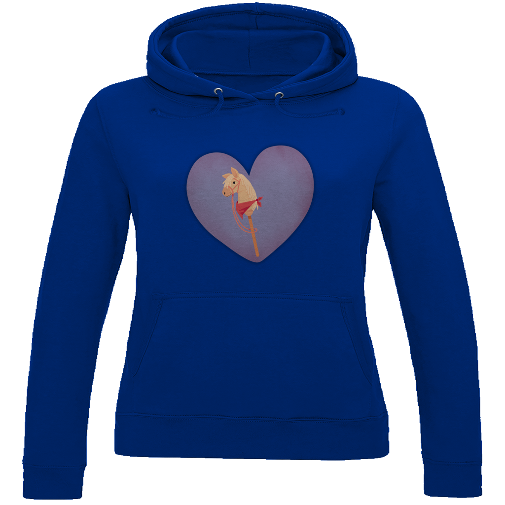 Damen Hoodie Hobby Horse HERZ