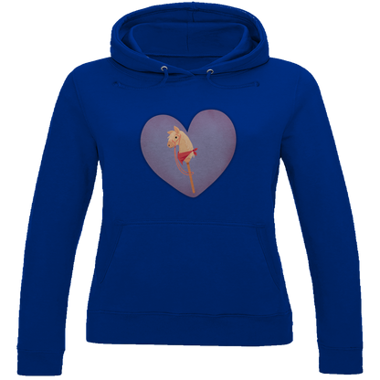 Damen Hoodie Hobby Horse HERZ
