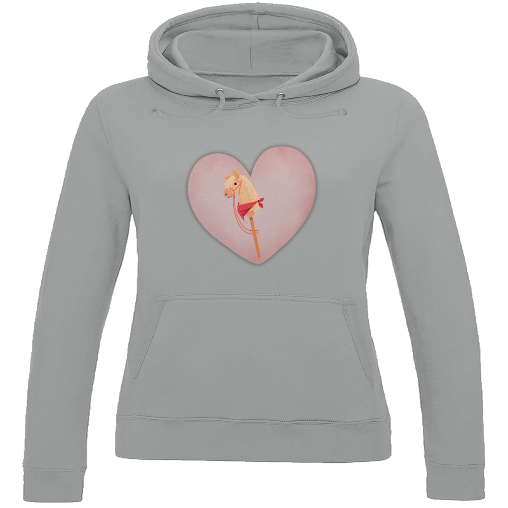 Damen Hoodie Hobby Horse HERZ
