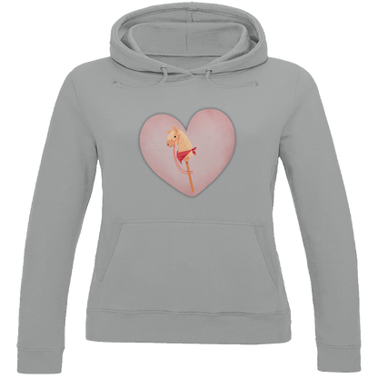 Damen Hoodie Hobby Horse HERZ