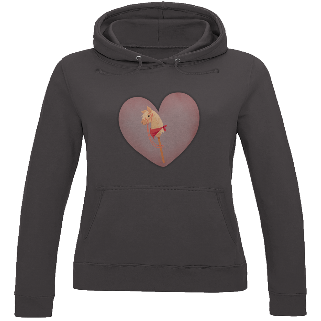 Damen Hoodie Hobby Horse HERZ