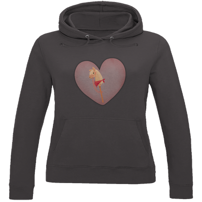 Damen Hoodie Hobby Horse HERZ