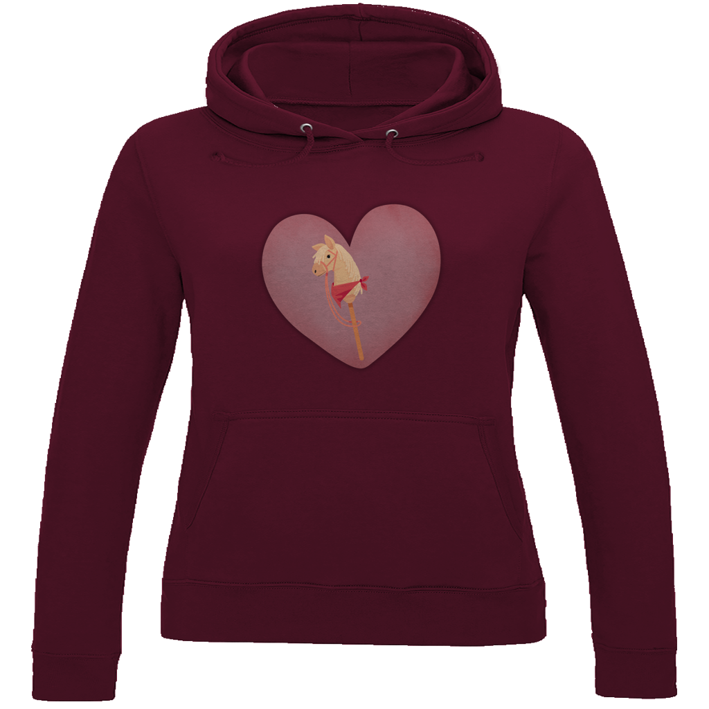 Damen Hoodie Hobby Horse HERZ