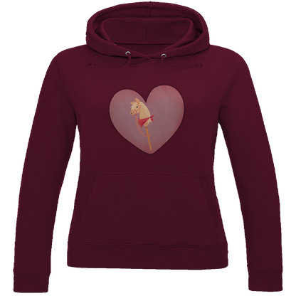 Damen Hoodie Hobby Horse HERZ
