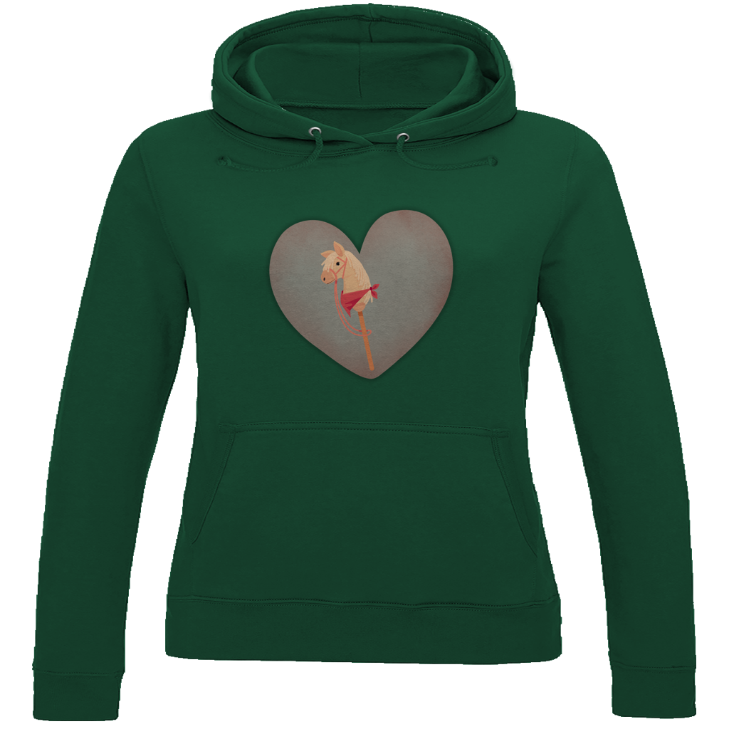 Damen Hoodie Hobby Horse HERZ