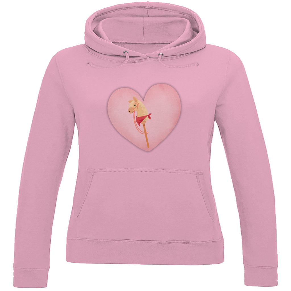 Damen Hoodie Hobby Horse HERZ