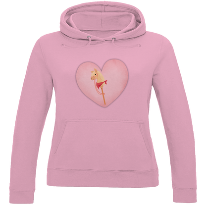 Damen Hoodie Hobby Horse HERZ