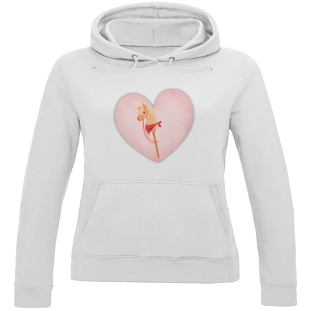 Damen Hoodie Hobby Horse HERZ
