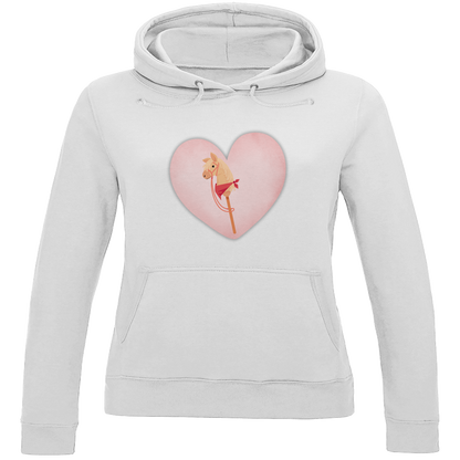 Damen Hoodie Hobby Horse HERZ