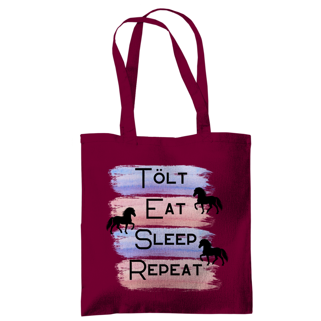 Islandpferde Tragetasche Tölt, Eat, Sleep, Repeat
