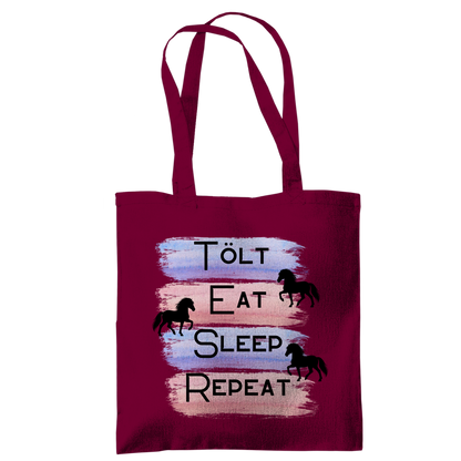 Islandpferde Tragetasche Tölt, Eat, Sleep, Repeat