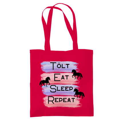 Islandpferde Tragetasche Tölt, Eat, Sleep, Repeat