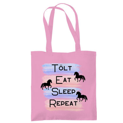 Islandpferde Tragetasche Tölt, Eat, Sleep, Repeat