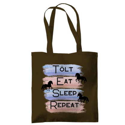 Islandpferde Tragetasche Tölt, Eat, Sleep, Repeat