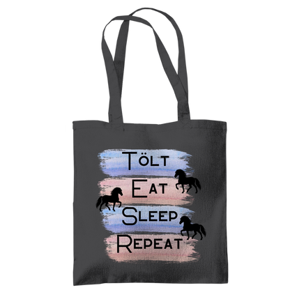 Islandpferde Tragetasche Tölt, Eat, Sleep, Repeat