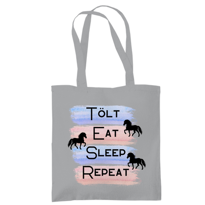 Islandpferde Tragetasche Tölt, Eat, Sleep, Repeat