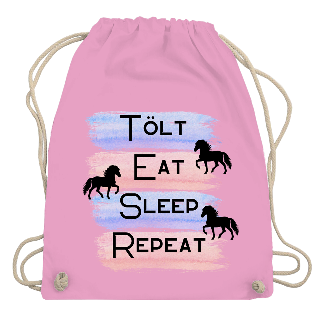 Islandpferde Turnbeutel Tölt, Eat, Sleep, Repeat