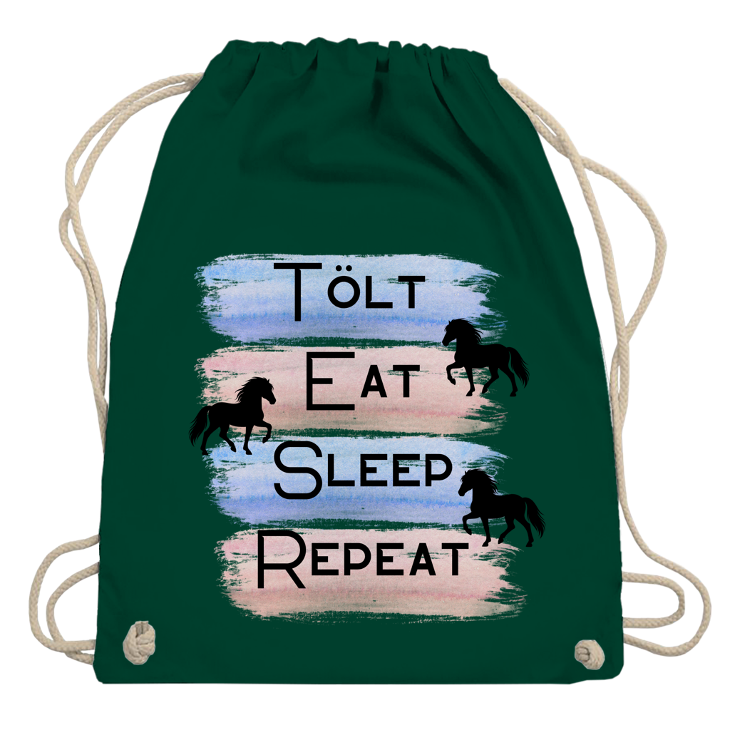 Islandpferde Turnbeutel Tölt, Eat, Sleep, Repeat