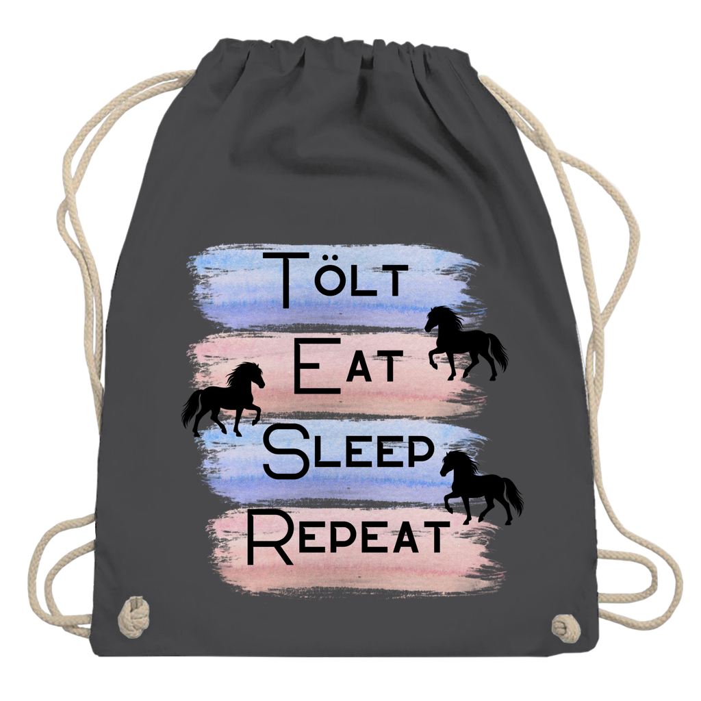 Islandpferde Turnbeutel Tölt, Eat, Sleep, Repeat