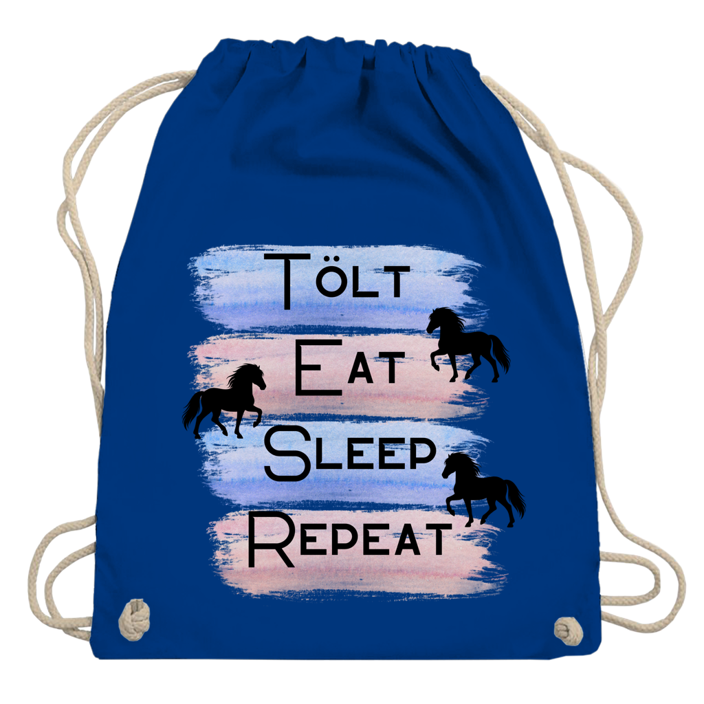 Islandpferde Turnbeutel Tölt, Eat, Sleep, Repeat