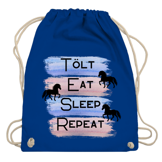 Islandpferde Turnbeutel Tölt, Eat, Sleep, Repeat