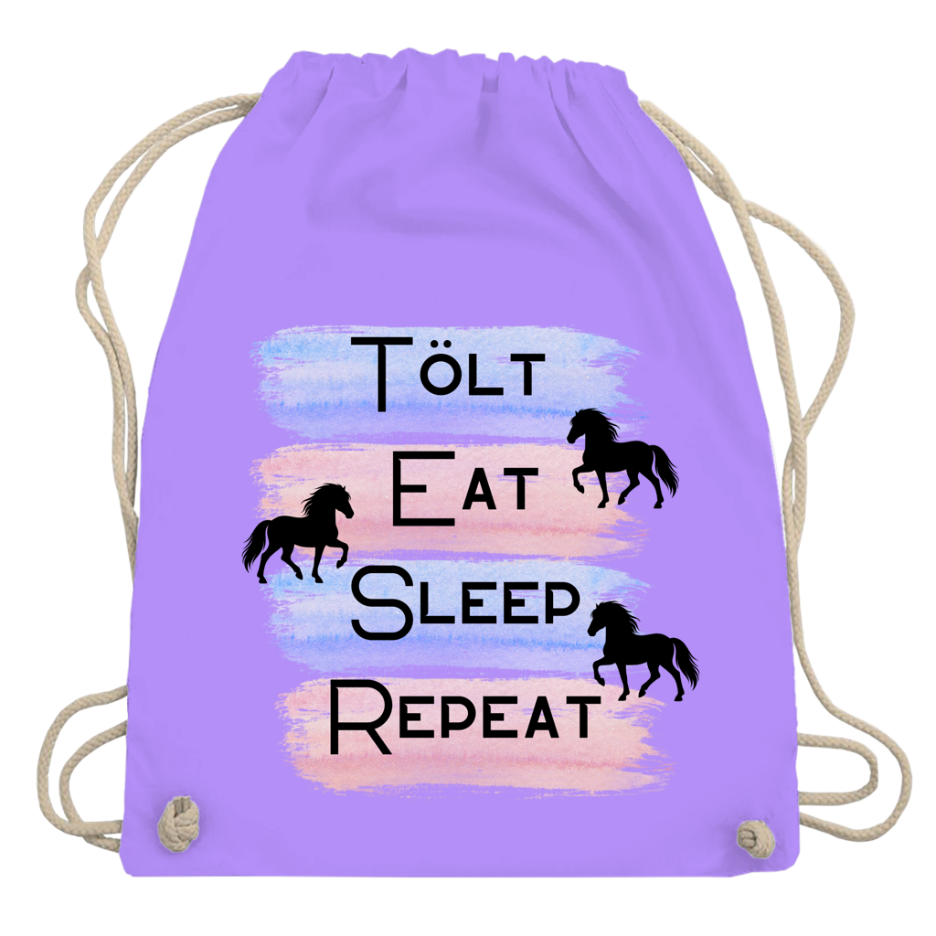 Islandpferde Turnbeutel Tölt, Eat, Sleep, Repeat